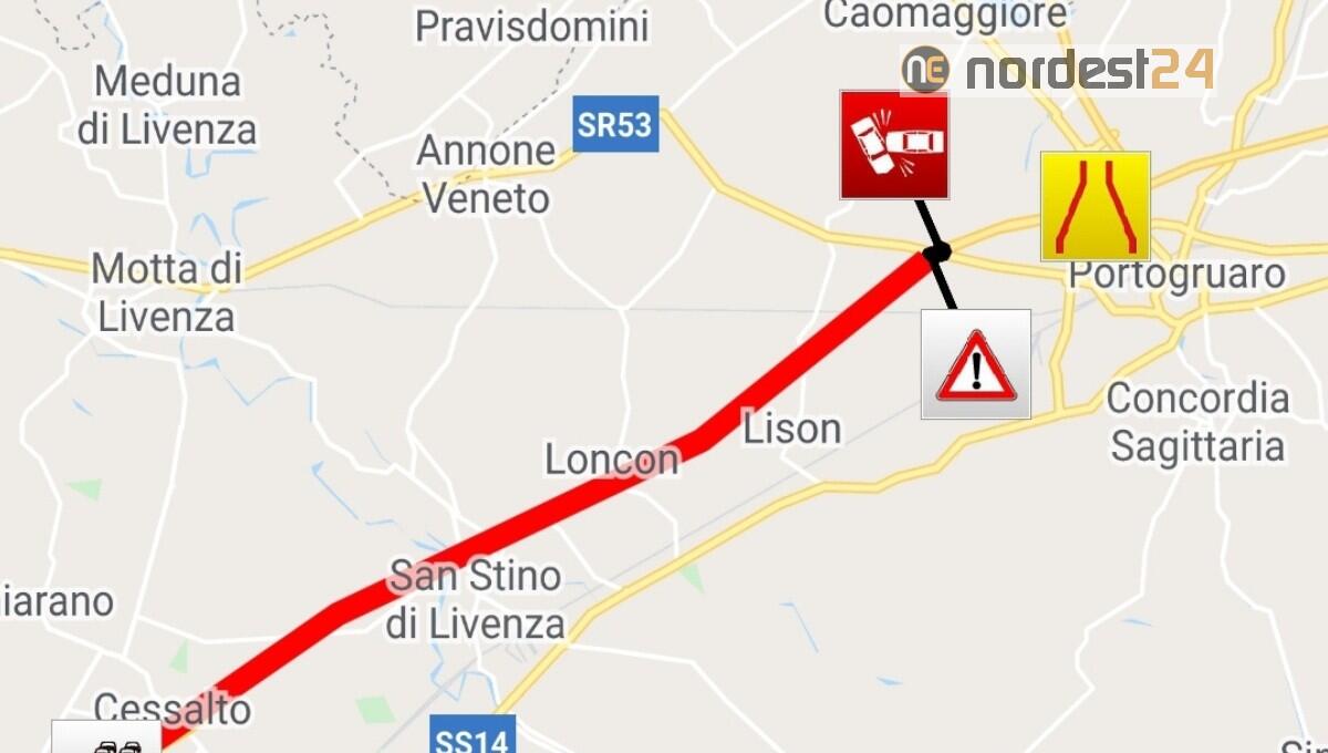 Portogruaro, incidente mortale in A4: conducente deceduto - 