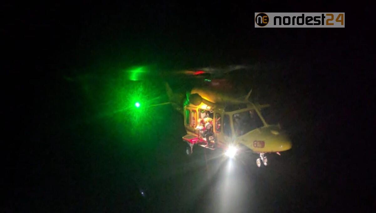 Intervento di soccorso notturno in parete sulle Dolomiti di Brenta - 