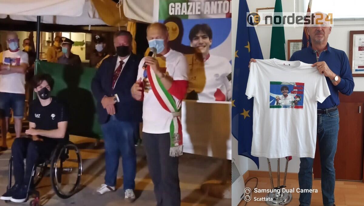 Antonio Fantin rientra da Tokyo: in 200 ad attenderlo nella notte a Bibione - 