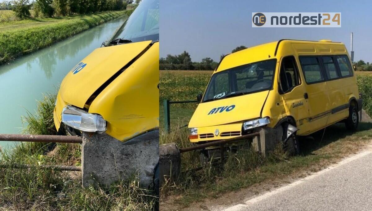 Scontro a Cesarolo tra bus scolastico e camion: un ferito e grande spavento - 