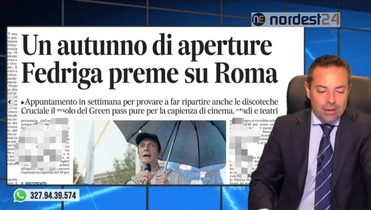 Fedriga spinge per riaprire tutto. Rassegna stampa 21 settembre - 