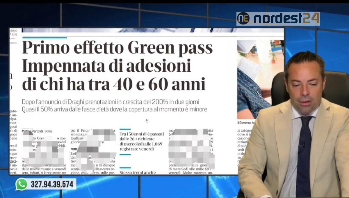 Aumentano le adesioni al vaccino dopo l'obbligo di Green pass. Rassegna stampa 20 settembre - 