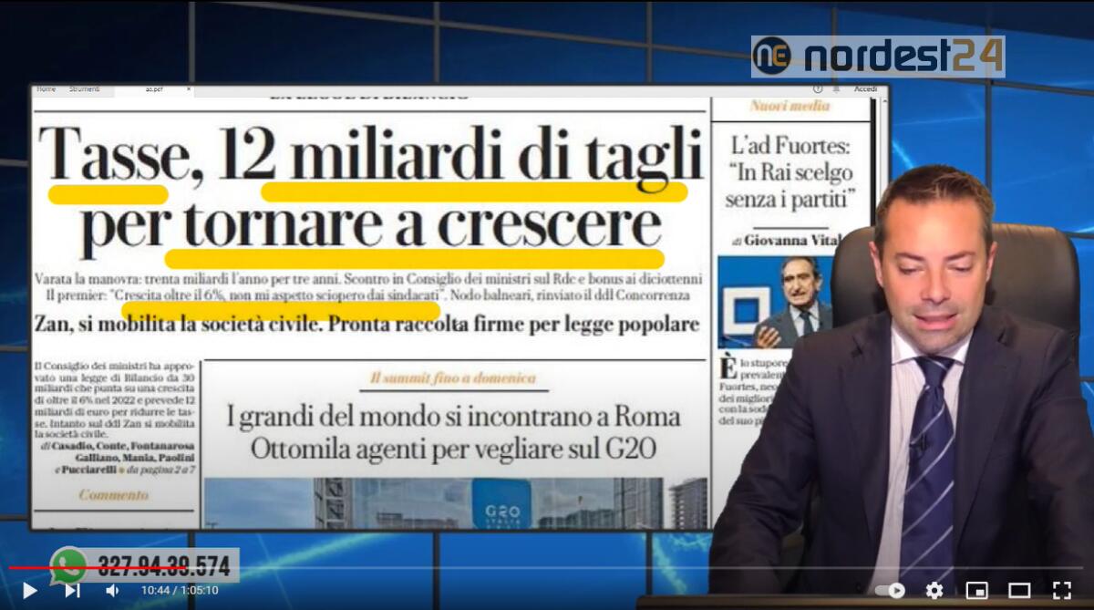 "Tagli alle tasse per 12 miliardi". Rassegna stampa 29 ottobre - 
