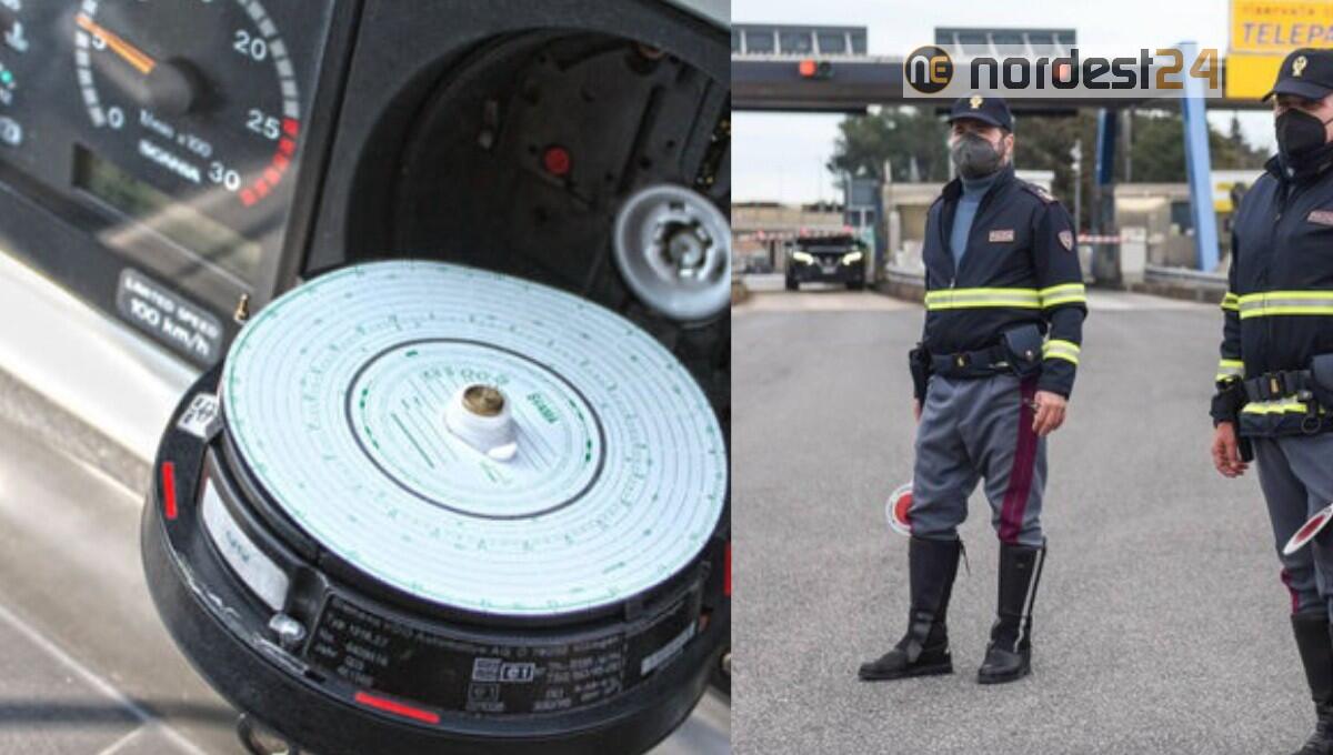 Guida il Tir per oltre 13 ore consecutive con il trucco del cronotachigrafo - 