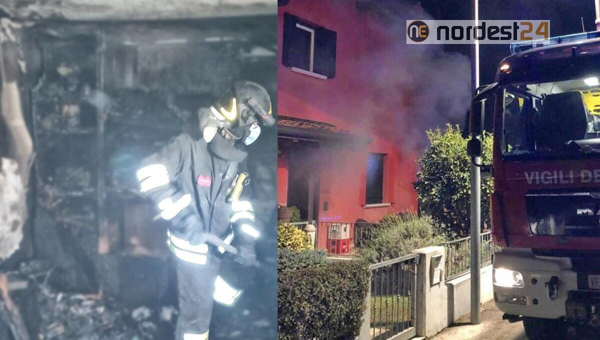 A fuoco la taverna di una villetta a schiera: danni ingenti - 