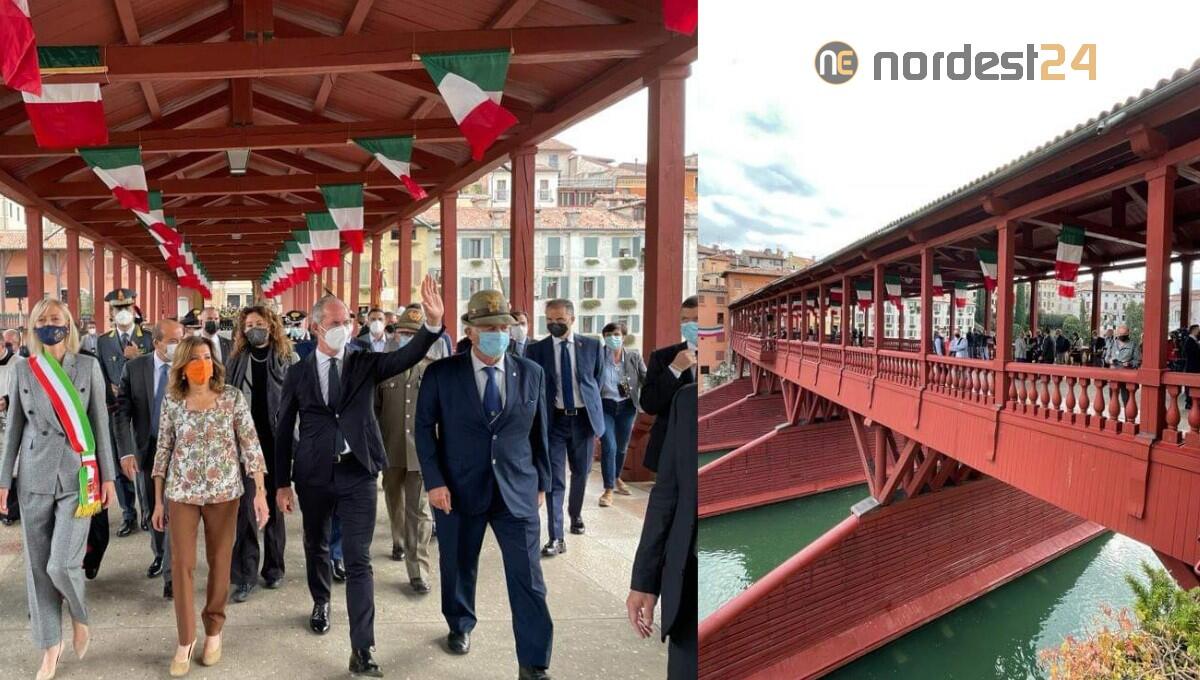 Il Ponte di Bassano vede da oggi nuova luce dopo un restauro durato 7 anni -