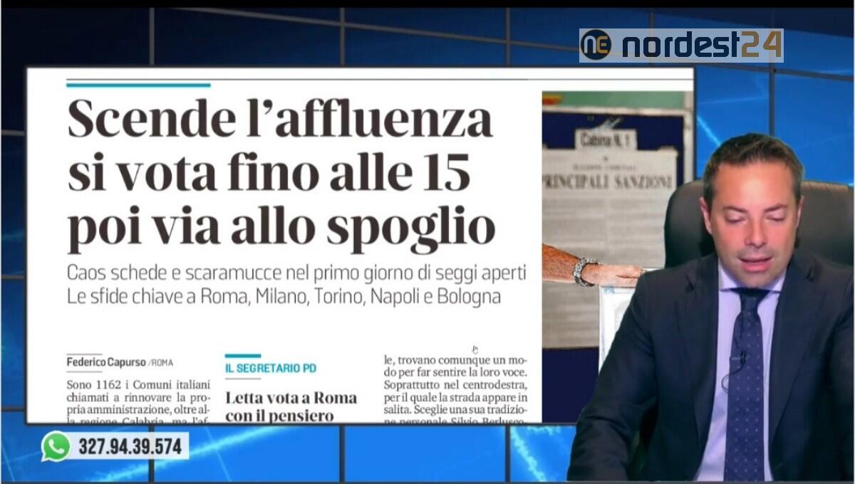 Scende l'affluenza, si vota fino alle 15. Rassegna stampa 4 ottobre 2021 - 