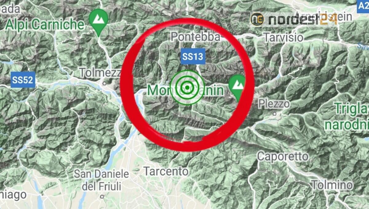 Lieve scossa di terremoto in Fvg, epicentro 3 km da Chiusaforte - 