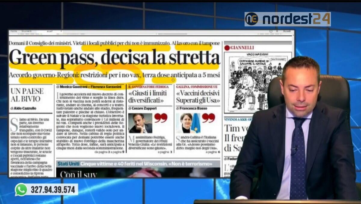 Accordo Governo-Regioni: restrizioni per i no vax. Rassegna stampa 23 novembre - 