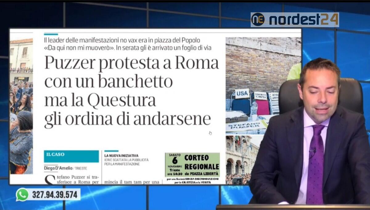 Foglio di via a Stefano Puzzer per un anno. Rassegna stampa 3 novembre - 