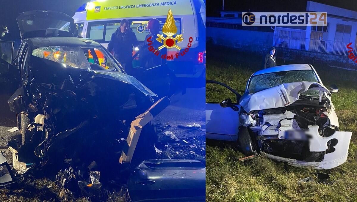 Violento scontro frontale tra 2 auto: tre feriti, grave una donna - 