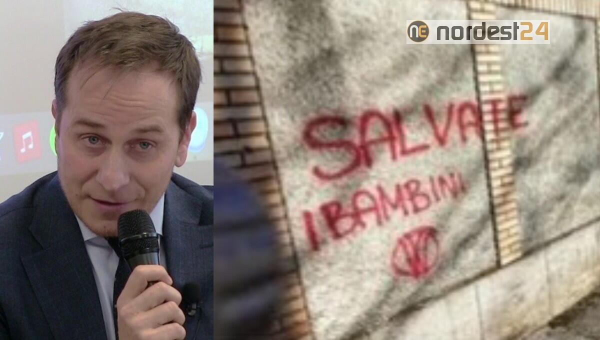 Scritte No vax davanti al Dipartimento di prevenzione a Udine - 