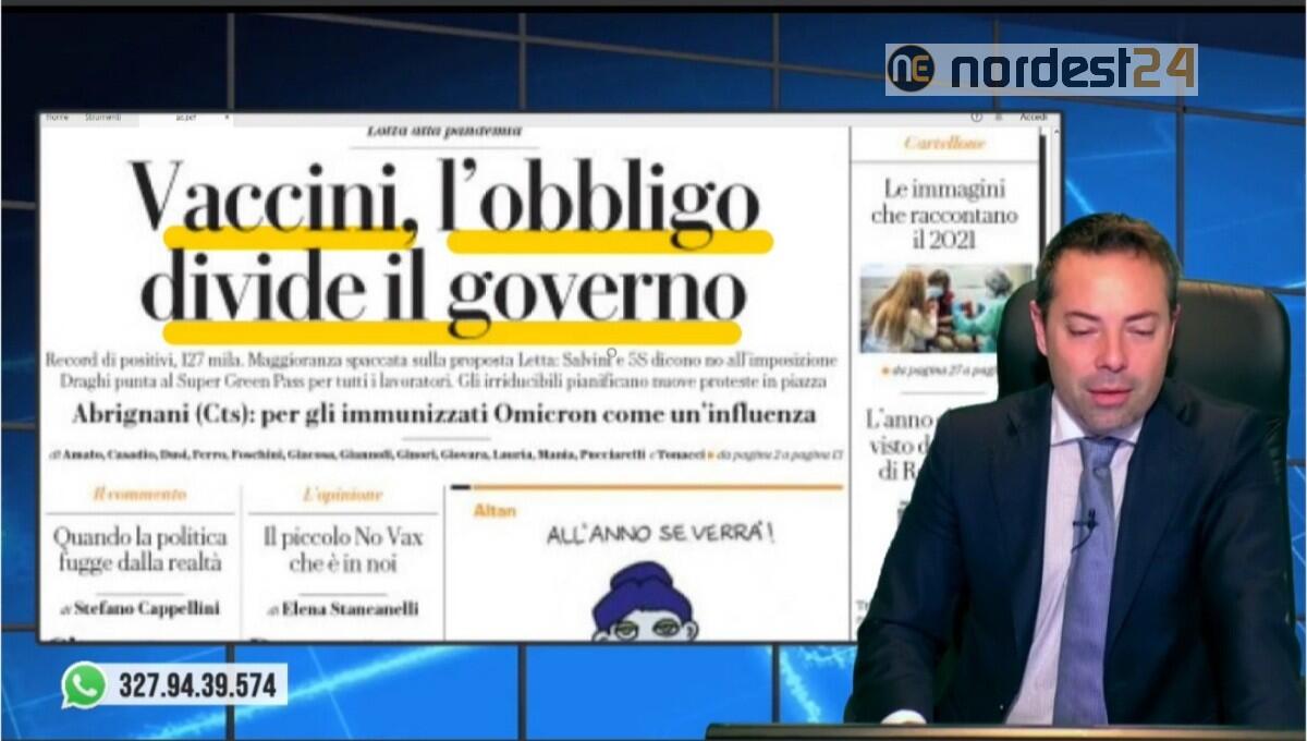 Draghi spinge per il vaccino obbligatorio al lavoro. Rassegna stampa 31 dicembre - 