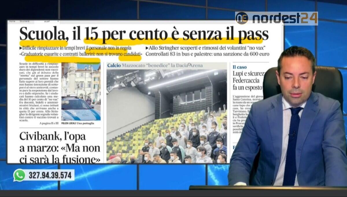 Scuola, il 15% senza pass: difficile rimpiazzare il personale. Rassegna stampa 16 dicembre - 