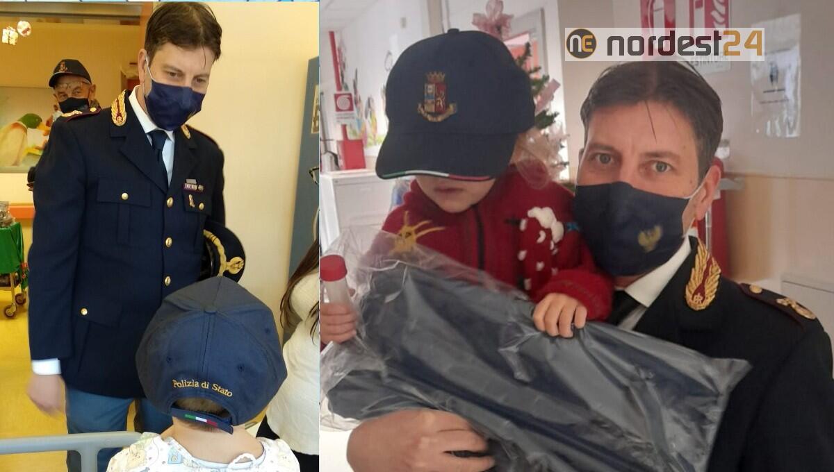 Dalla Polizia zaini e cappellini per i piccoli pazienti del Burlo - 