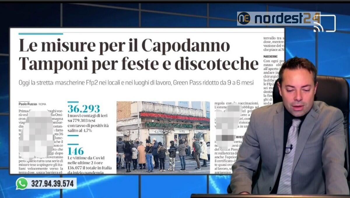 Tamponi per feste e discoteche (per chi non ha fatto terza dose). Rassegna stampa 23 dicembre - 