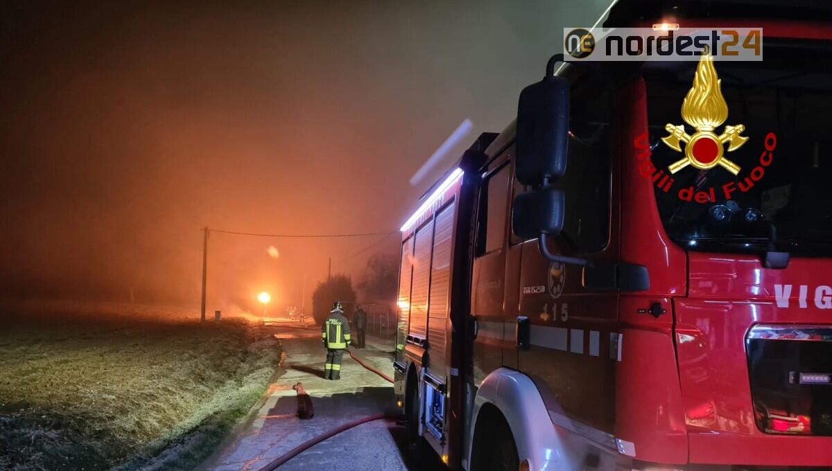 Incendio e rischio esplosione nella notte ad Albettone - 