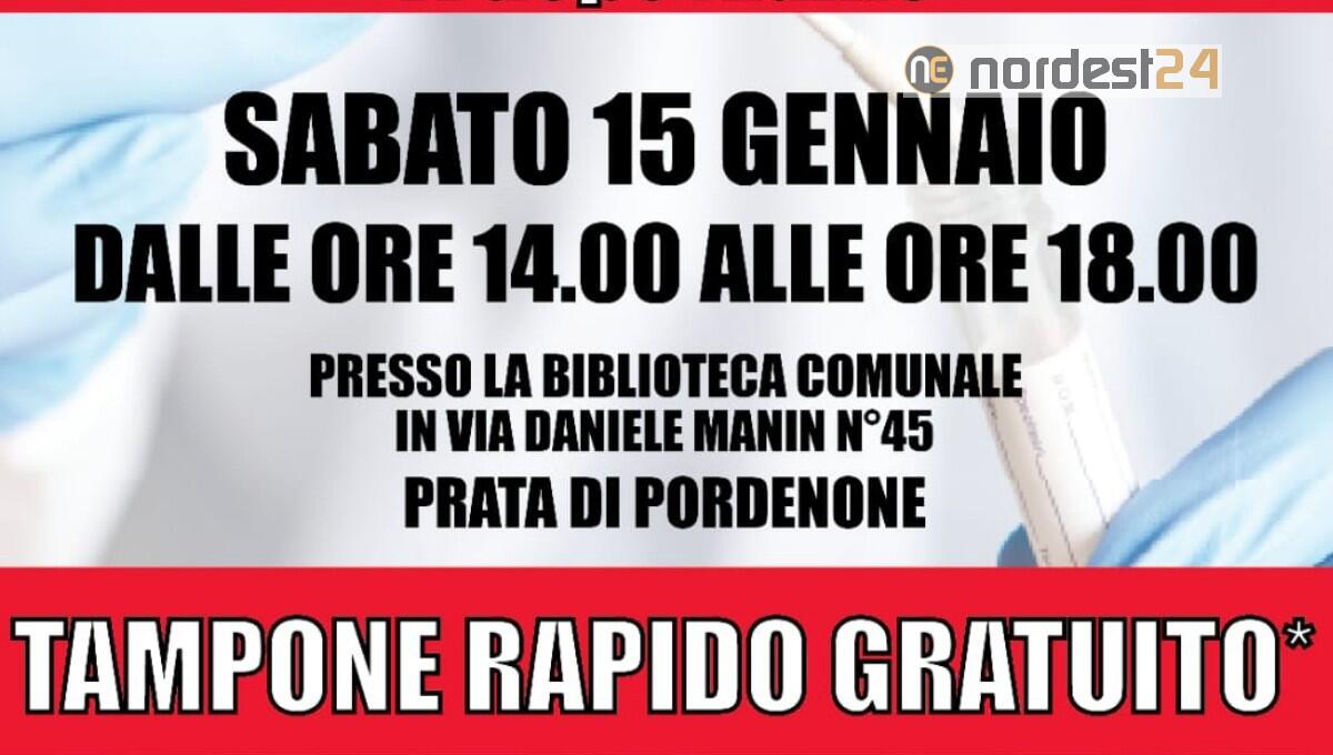 Giornata di tamponi gratuiti a Prata di Pordenone - 