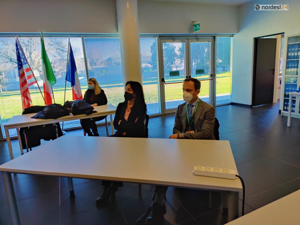 Monfalcone, visita di Fedriga e Cisint all'azienda Mangiarotti - 