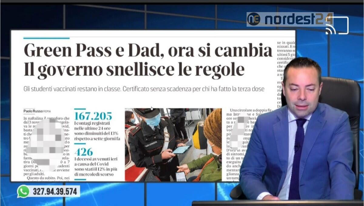 Green pass e Dad, Governo snellisce le regole. Rassegna stampa 27 gennaio 2022 - 