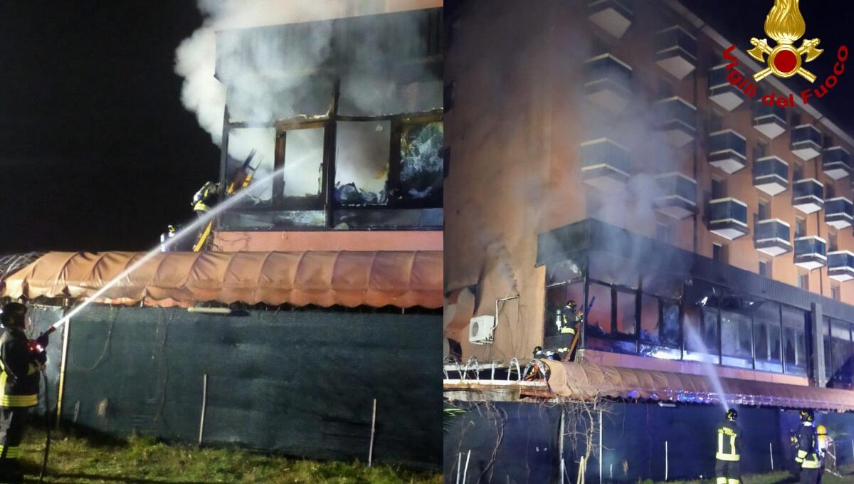 Incendio a Jesolo all'hotel New Express, rifugio di senzatetto - 