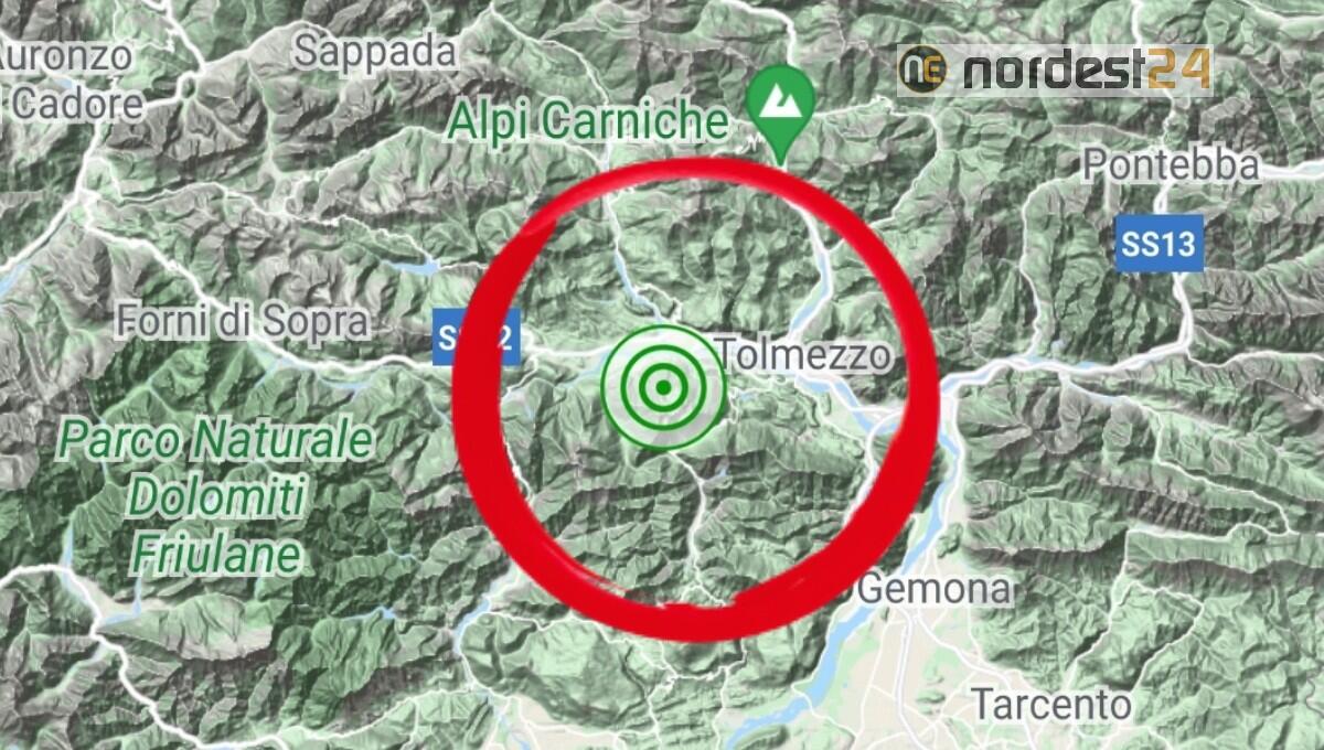 Lieve scossa di terremoto in Fvg: epicentro a 3 km da Preone - 