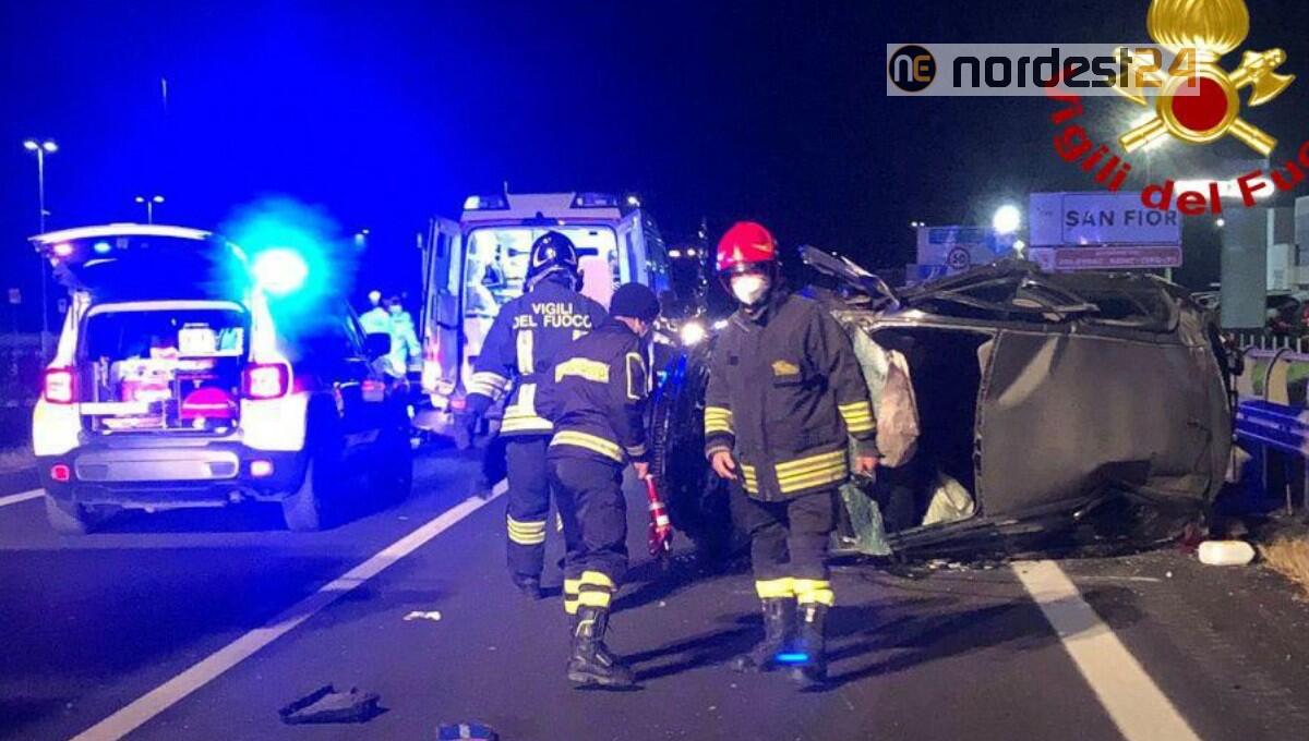 Incidente a San Fior: autista sbalzato dall'auto che carambola per 100 metri - 