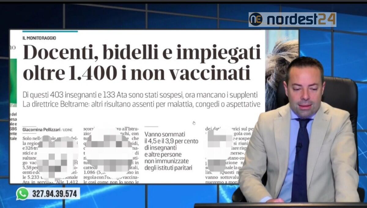 Sospesi 400 insegnanti, 1400 non vaccinati. Rassegna stampa 18 gennaio 2022 - 