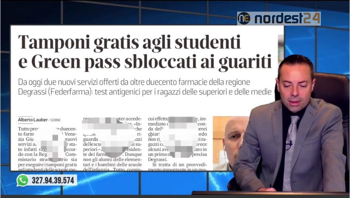Tamponi gratis per gli studenti nelle farmacie. Rassegna stampa 14 gennaio 2022 - 