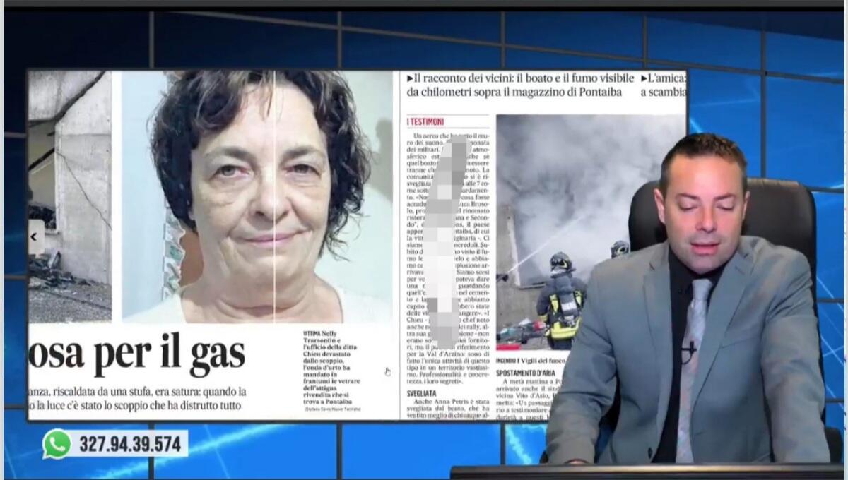 Fuga di gas, uccisa dall'esplosione. Rassegna stampa 17 febbraio 2022 - 