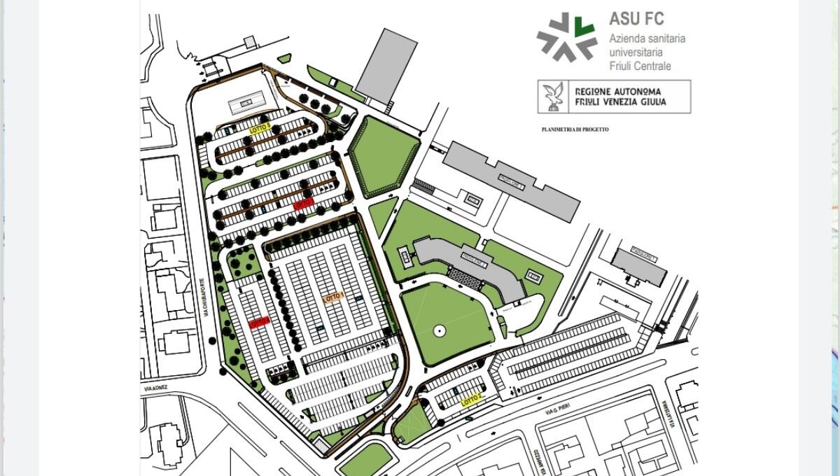 ASUFC, si amplia il parcheggio dell'Ospedale di Udine - 