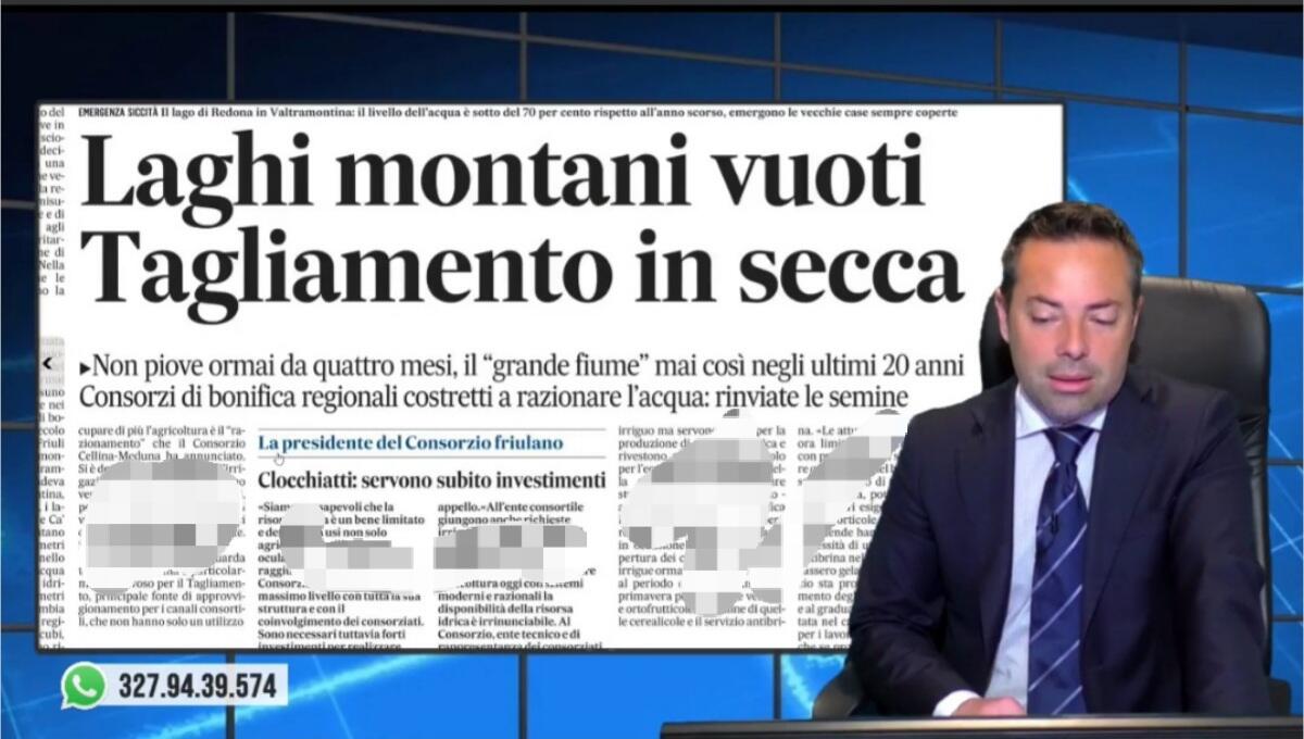 Non piove, riserve idriche scarse: "non sprecate l'acqua". Rassegna stampa 22 marzo - 