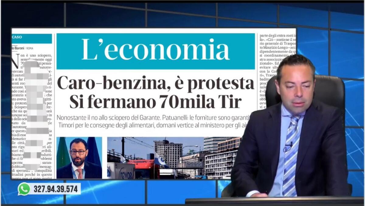 Caro-benzina, è protesta: oggi fermi 70mila Tir. Rassegna stampa 14 marzo 2022 - 