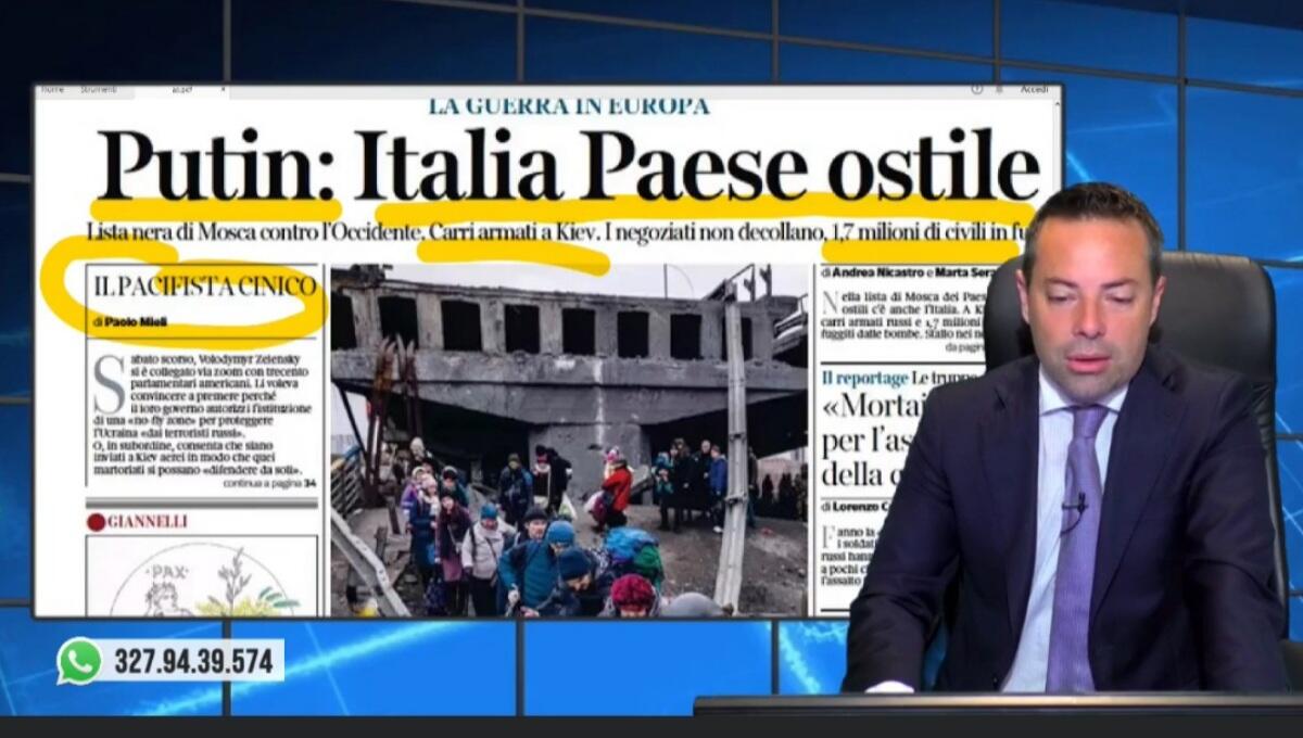 Putin: "Italia Paese ostile". Rassegna stampa 8 marzo 2022 - 