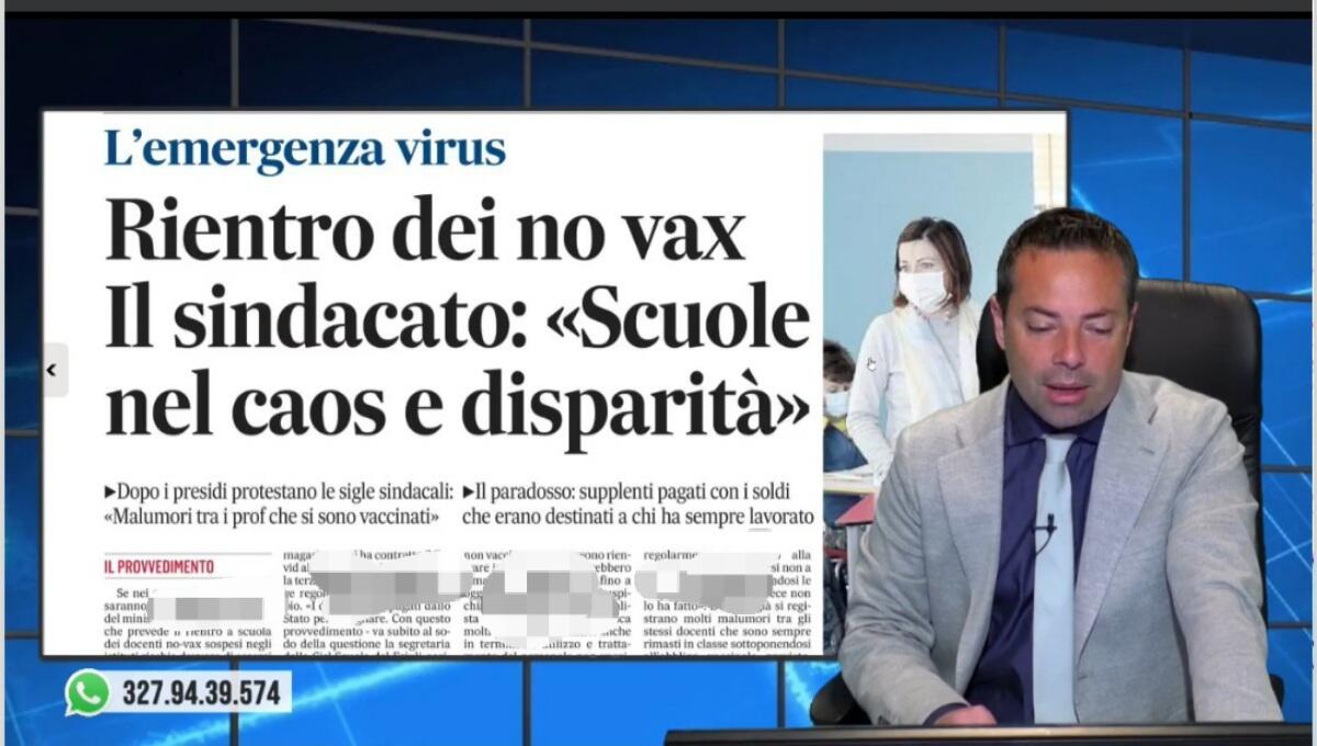 Rientro dei Prof non vaccinati, Sindacato: "caos e disparità" - 