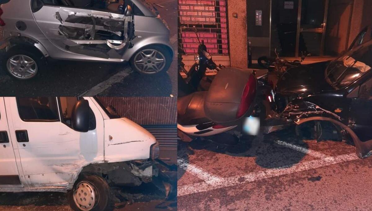 Ubriaco alla guida, centra 12 veicoli in sosta in via Rossetti a Trieste - 