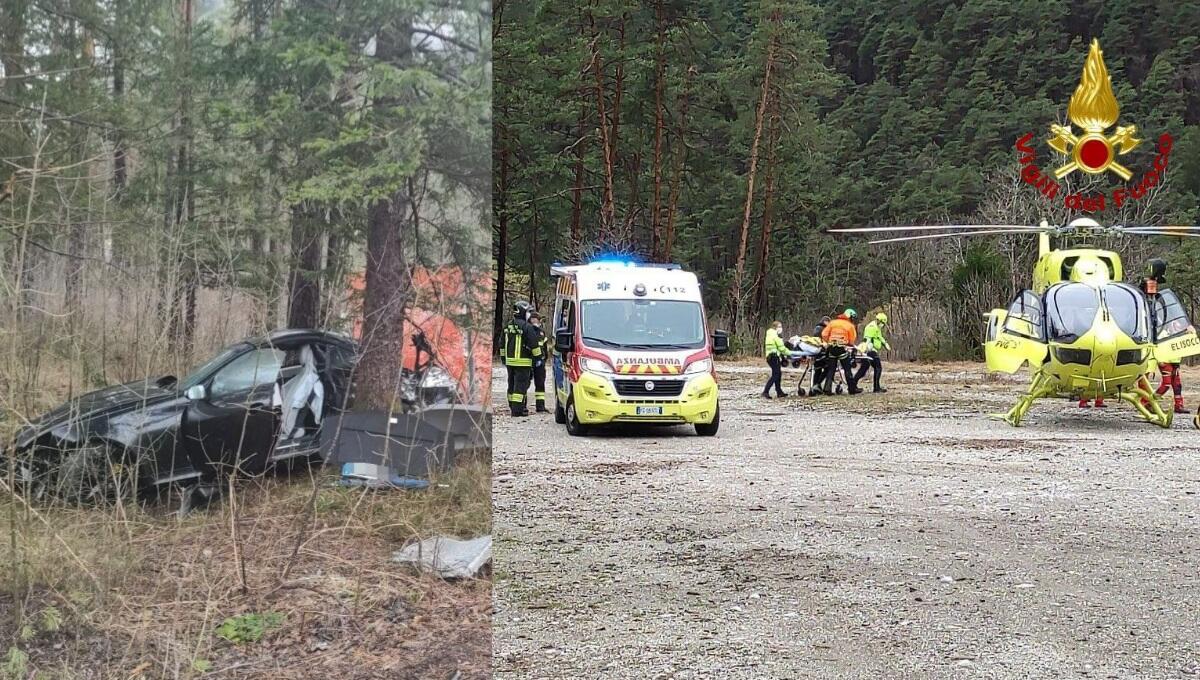 Sbanda, carambola più volte e termina la corsa contro un albero - 