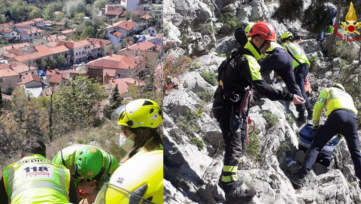 Precipita in Val Rosandra durante l'arrampicata: soccorso 35enne - 