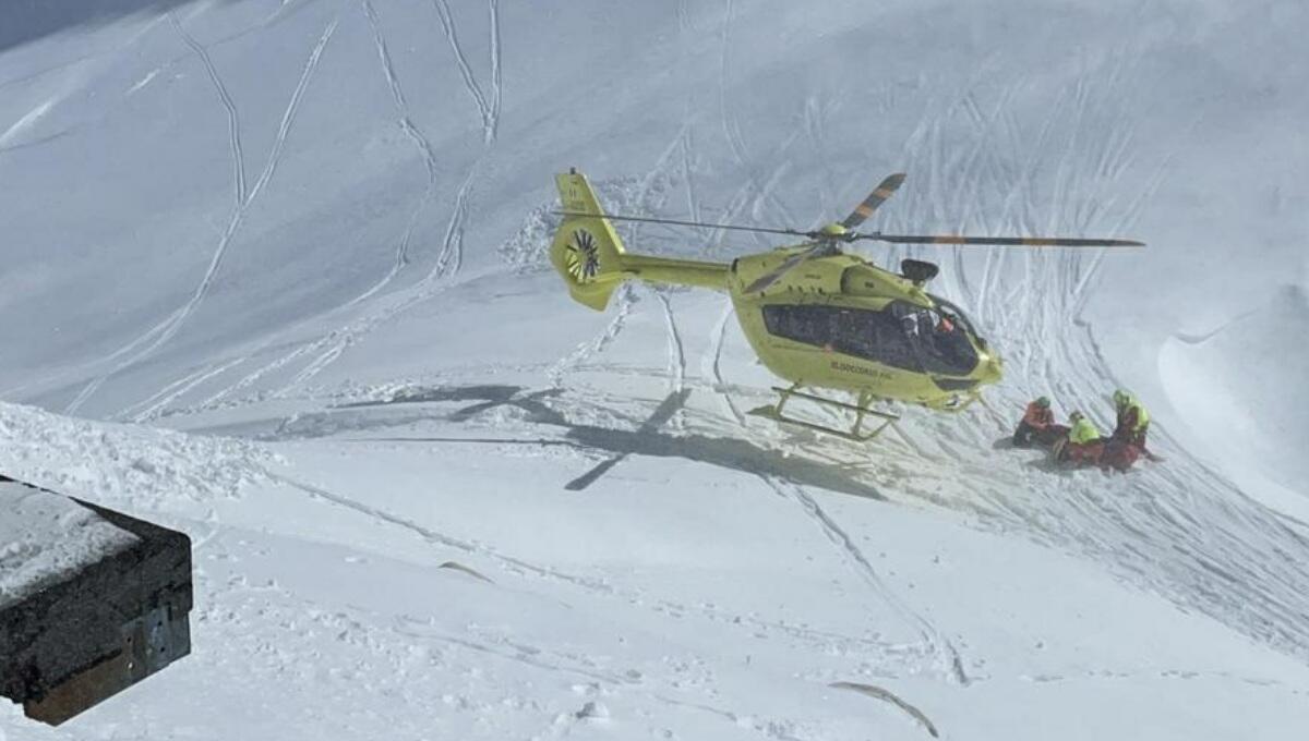 Sciatore si infortuna nei pressi del Rifugio Gilberti - 