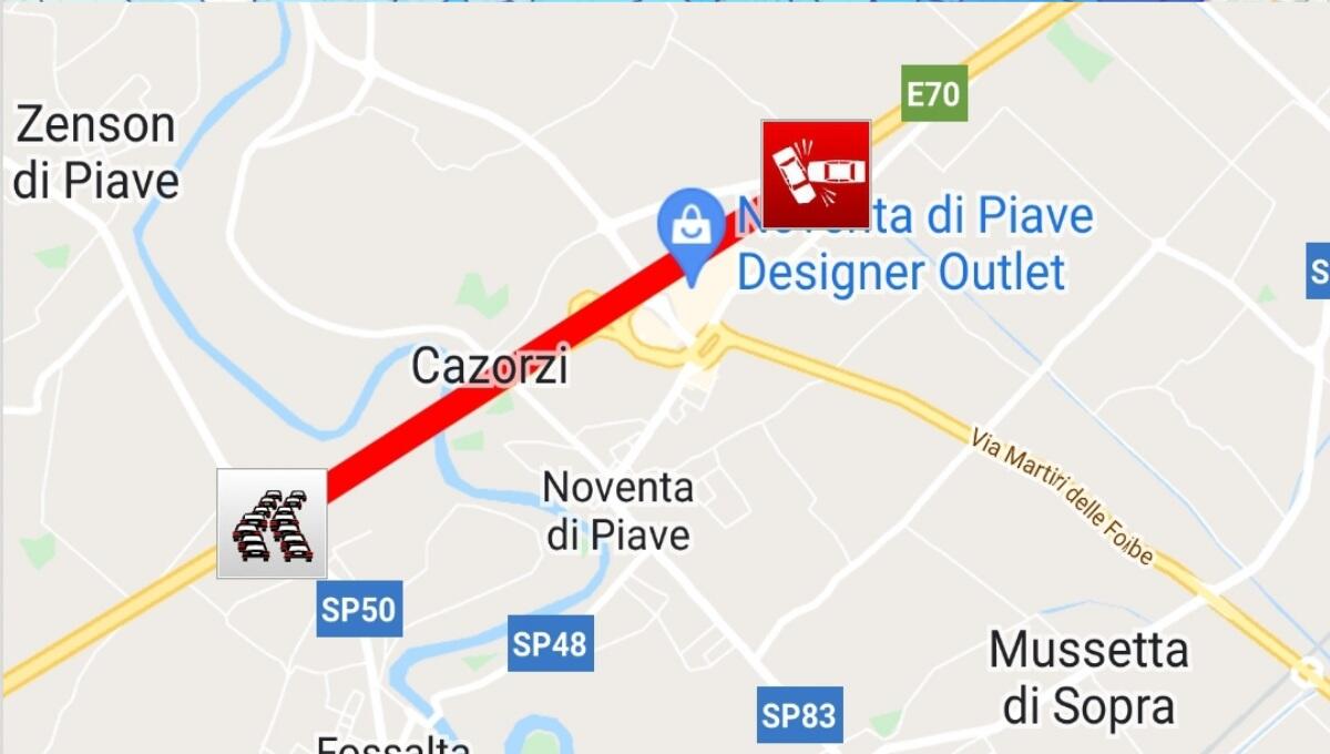 Incidente in A4 tra San Donà e Cessalto:  tamponamento tra Tir - 