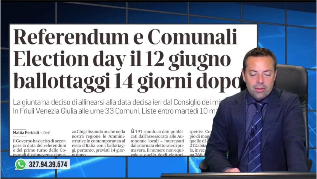 Referendum e Comunali: Election day il 12 giugno. Rassegna stampa 1 aprile 2022 - 