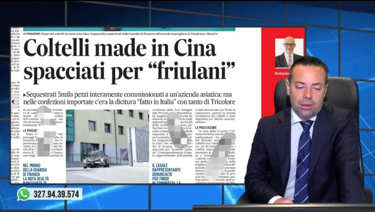 Coltelli made in Cina spacciati per "friulani". Rassegna stampa 18 maggio 2022 - 