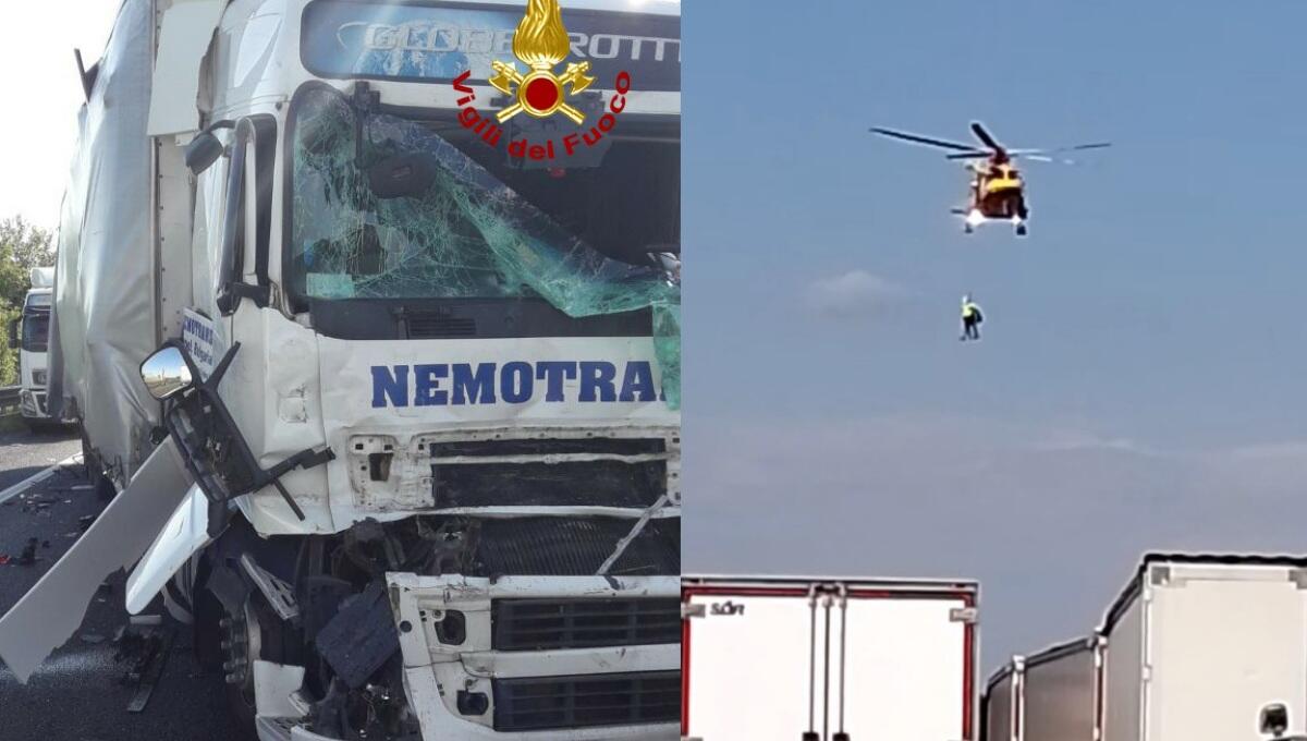 Incidente in A4, tamponamento tra 3 Tir: tre feriti - 