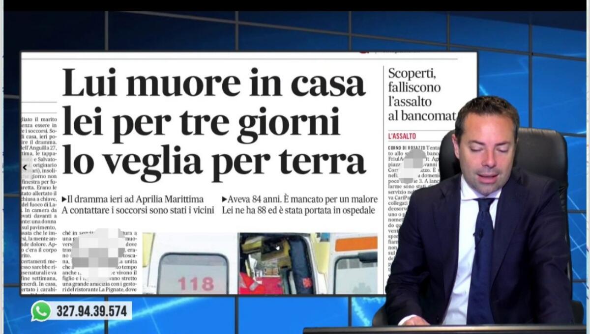 Il marito muore, lei inferma lo veglia a terra per 3 giorni. Rassegna stampa 10 maggio 2022 - 