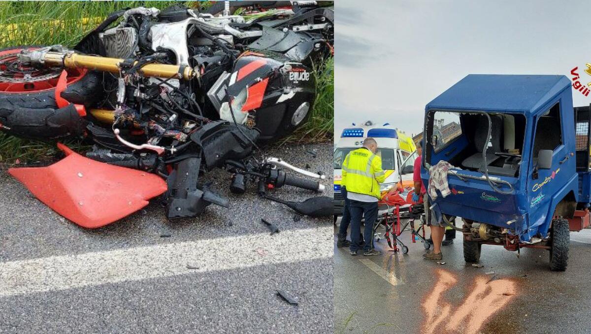 Tragico incidente tra moto e autocarro: morto il centauro Luigi Sperandio - 