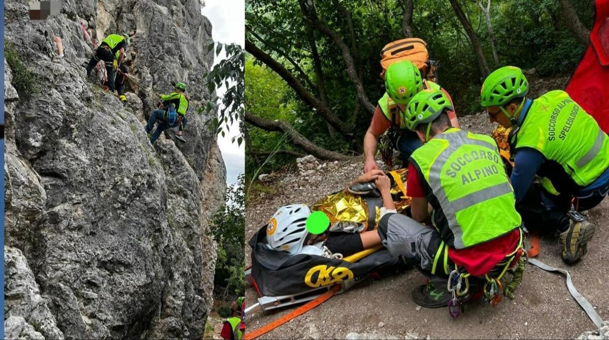 Arrampica senza essere legata alla corda, poi precita: soccorsa 38enne - 