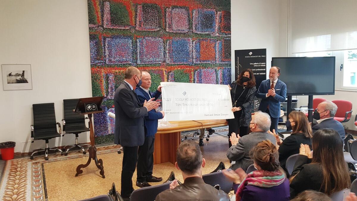 Una donazione per la Scuola Mosaicisti del Friuli da un americano di origini friulane - 