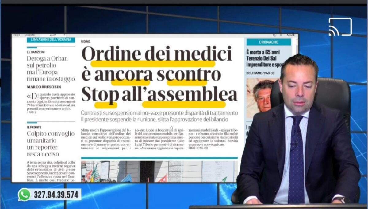 Ordine dei Medici, salta ancora l'assemblea, interviene la Polizia. Rassegna stampa 31 maggio 2022 - 