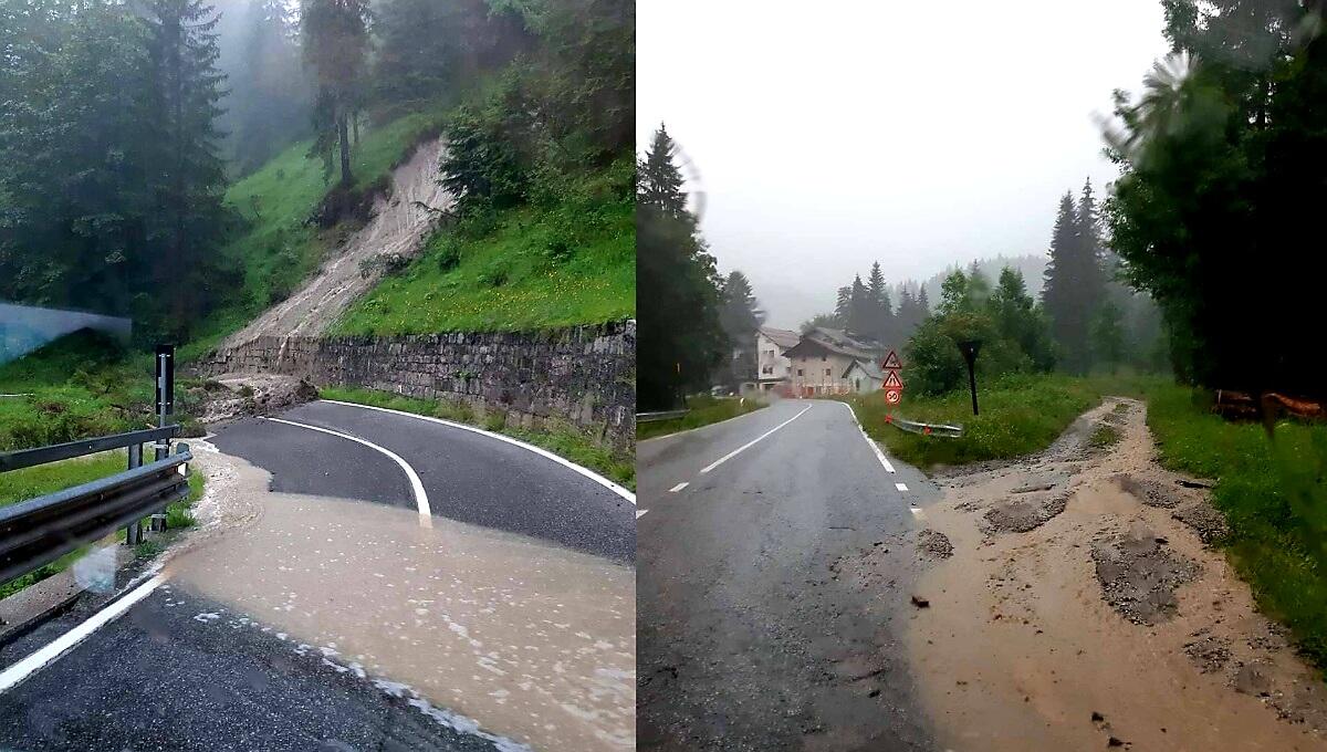 Piogge intense, riaperta la SS 52 Carnica tra Forni di Sopra e Passo della Mauria - 