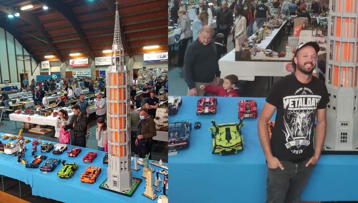 Riprodotto il campanile di Mortegliano con innumerevoli pezzi LEGO - 
